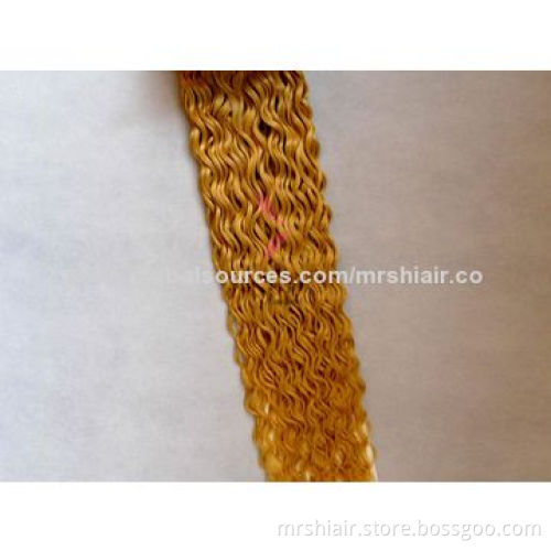 24-inch Color 27# Water Wave Peruvian Hair Weave